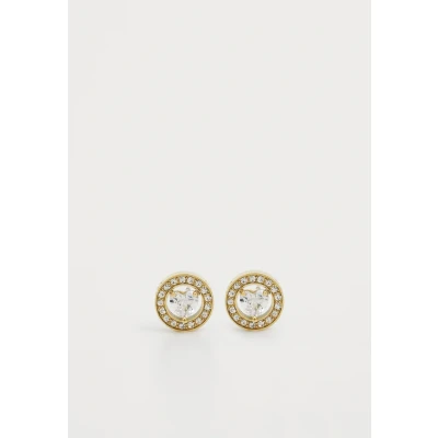 Image of Guess Women&#039;s Stud Earrings Heart Gold/White JUBE04669JWYGT U