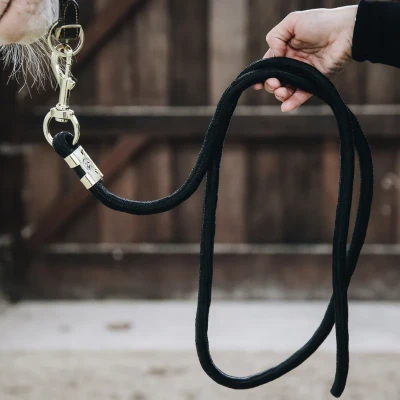 Image of Kentucky Horsewear Basic Lead Rope Black Horse Riding Equestrian