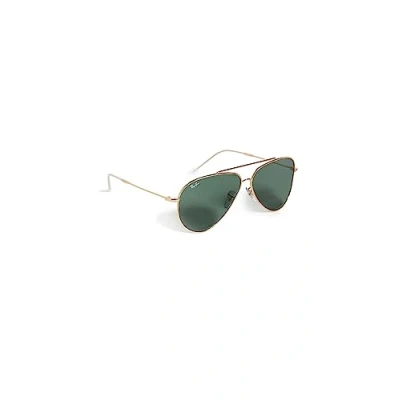 Image of Ray Ban Aviator Reverse Unisex Sunglasses goldcoloured, Size: 59, Gold coloured