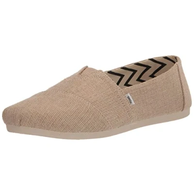 Image of TOMS Slipons, Women&#039;s, Size: 9, Natural Textile