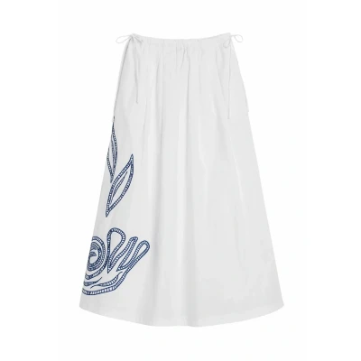 Image of Desigual Embroidered Maxi skirt, Women&#039;s, Size: 14, White