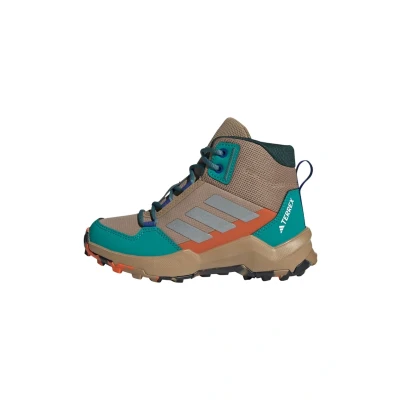 Image of Adidas Terrex MID Hiking shoes for kids, Size: 11.5K, Cardboard matte silver pure teal Textile/synthetics