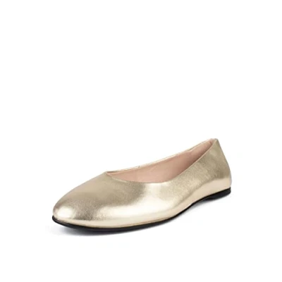Image of L37 BABY COME ON Ballet pumps, Women&#039;s, Size: 6, Gold Leather