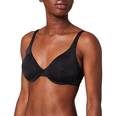 Image of DIM Bra Enhanced Invisifree x1, Black, 38B