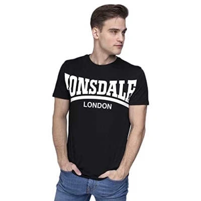 Image of Lonsdale Normale YORK Print Tshirt, Men&#039;s, Size: Large, White