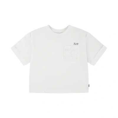 Image of Levi&#039;s ROLL CUFF MEET AND Greet Basic Tshirt for kids, Size: 2y, Bright white