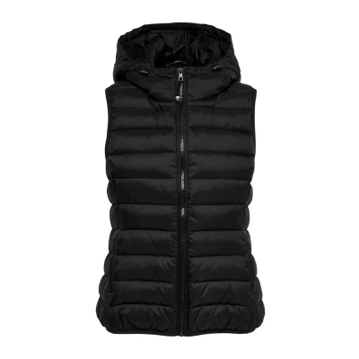 Image of ONLY Onlnewtahoe HOOD Waistcoat, Women&#039;s, Size: Small, Black
