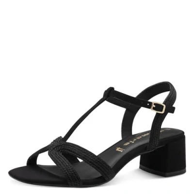 Image of Tamaris Women&#039;s Vegan Elegant Sandals, black, 7.5 UK
