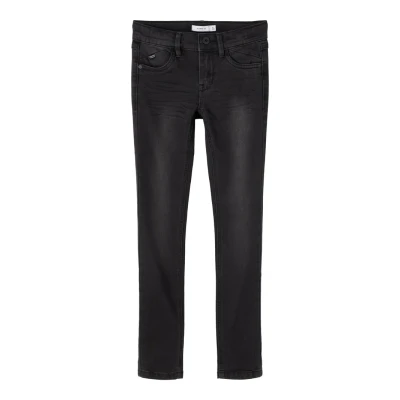 Image of Name it Nkmpete Dnmtonsons Jeans Skinny Fit for kids, Size: 8y, Black denim