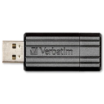 Image of Verbatim 49064 32 GB PinStripe USB Flash Drive Black