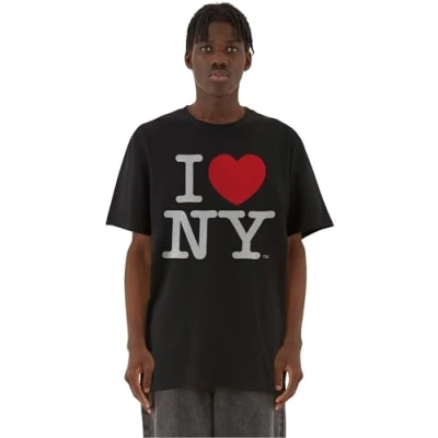 Image of Merchcode I LOVE NY Oversize Print Tshirt, Men&#039;s, Size: XS, Black