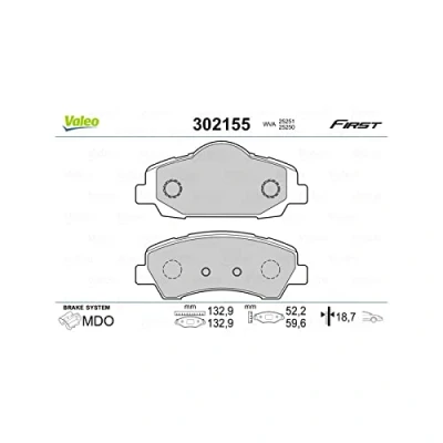 Image of brake Pad Set, disc VALEO 302155