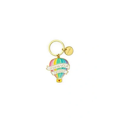 Image of LEGAMI Enamel metal keyring, What a Key Ring, Air Balloon, L 7 cm, Classic