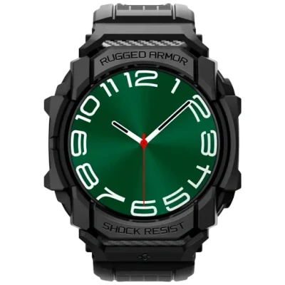 Image of Spigen Rugged Armor Pro Case Black Samsung Galaxy Watch Ultra