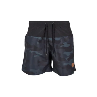 Image of Urban Classics Block Swimming shorts, Men&#039;s, Size: 3XL, Blk/darkcamo