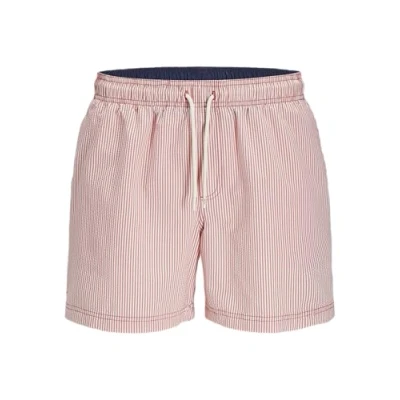Image of JACK &amp; JONES Men&#039;s Jpstmaui Jjswim Seersucker AKM Sn, true red, L