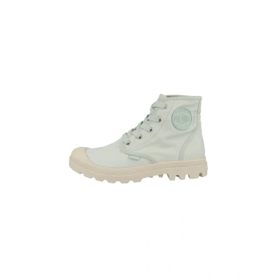Image of Palladium Pampa HI Laceup ankle boots, Women&#039;s, Size: 3, Dry green Textile