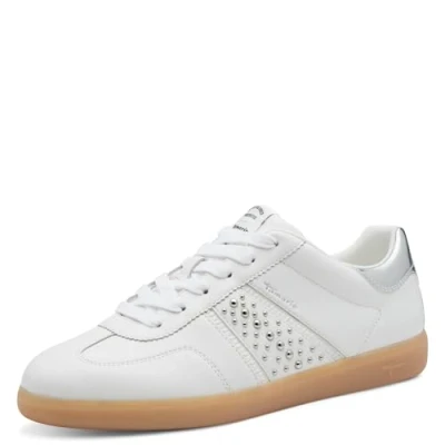 Image of Tamaris Trainers, Women&#039;s, Size: 7.5, White silver shoes