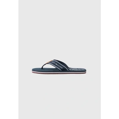 Image of Tommy Hilfiger Men&#039;s Beach Sandal Fm0fm05621 Flip Flops, Blue Desert Sky, 12 UK