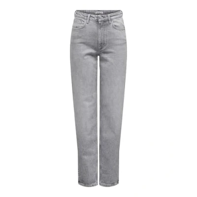 Image of ONLY Women&#039;s Mom Fit Jeans, Medium Grey Denim, 30W / 30L