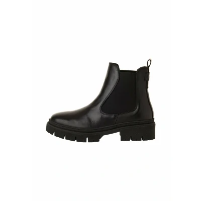 Image of Tamaris Damen Chelsea Leder Blockabsatz bequem; BLACK LEATHER, EU 41