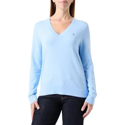 Image of Tommy Hilfiger Stitch Sweater Jumper, Women&#039;s, Size: XS, Vessel blue