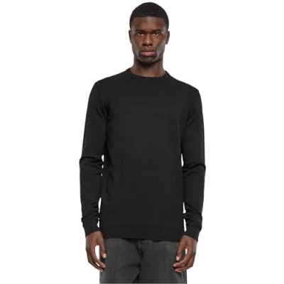 Image of Urban Classics Crewneck Jumper, Men&#039;s, Size: Medium, Black