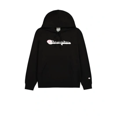 Image of Champion Graphic Hoodie Sweatshirt, Women&#039;s, Size: XS, Black