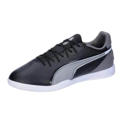Image of Puma KING Match IT Indoor football boots, Men&#039;s, Size: 9, Black/white/cool dark gray Imitation leather/ textile