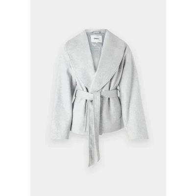 Image of ONLY Onlaugusta LIFE Short coat, Women&#039;s, Size: XL, Light grey melange