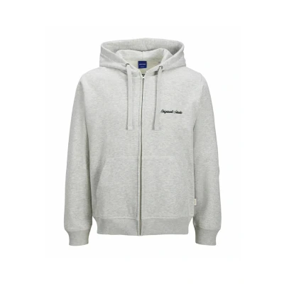 Image of Jack &amp; Jones Zipup sweatshirt, Men&#039;s, Size: XS, White melange