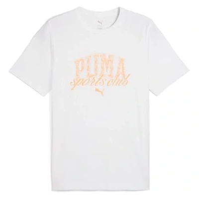 Image of Puma Class Graphic TEE Print Tshirt, Men&#039;s, Size: Medium, White