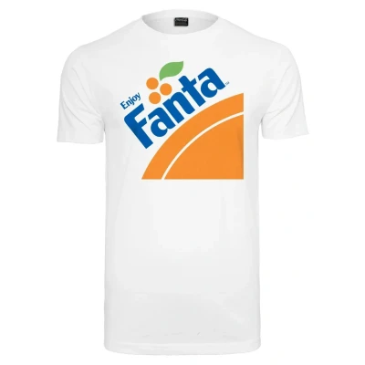Image of Merchcode Fanta LOGO Print Tshirt, Men&#039;s, Size: Large, White