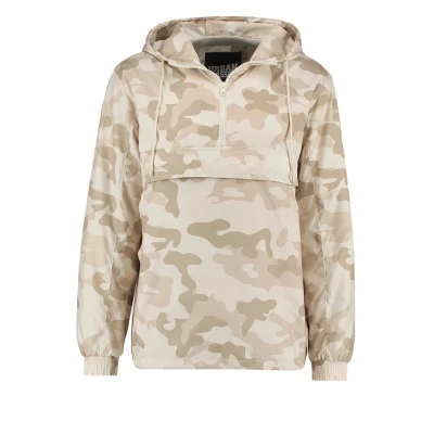 Image of Urban Classics CAMO PULL OVER Windbreaker Windbreaker, Men&#039;s, Size: Medium, Sand