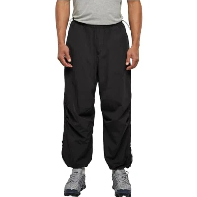 Image of Urban Classics Men&#039;s Nylon Parachute Pants, Black, L