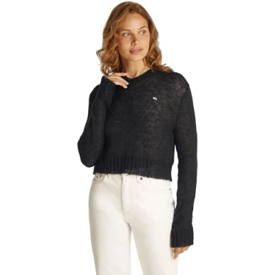 Image of Tommy Jeans V NECK Sweater Jumper, Women&#039;s, Size: XS, Black