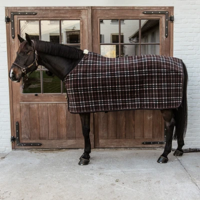 Image of Kentucky Fleece Show Rug Heavy Check Printing Brown
