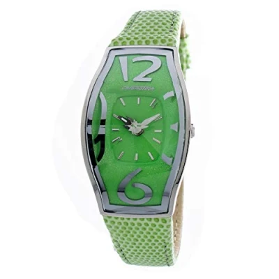 Image of ChronoTech Womens Analogue Quartz Watch with Leather Strap CT7932AL 85, Green, 28MM,