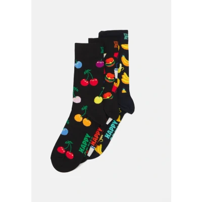 Image of Happy Socks Classic Banana Unisex 3 PACK Socks, Size: 4 7, Navy