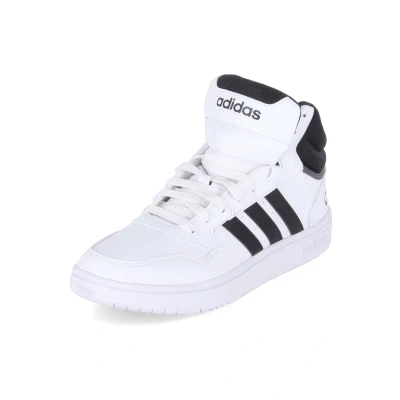 Image of adidas Men&#039;s Hoops 3.0 Mid Classic Vintage Shoes, Core Black Ftwr White, 8 UK