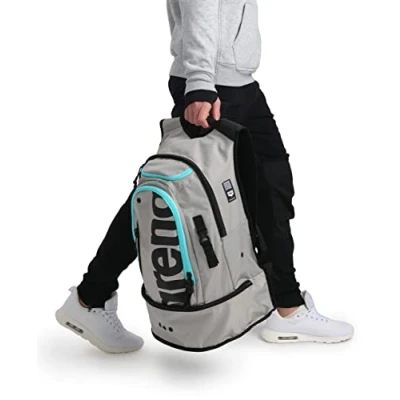 Image of arena Fastpack 3.0 Sporty Backpack for Swimming, Sea, Gym and Sports, Water repellent Travel Bag with Padded Shoulder Straps, Shoe Wet Clothes Compartment, 40 litres