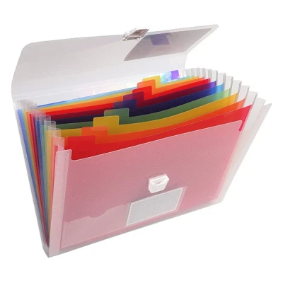 Image of Exacompta Ref 55298E Crystal Multipart Expanding Case 330 x 250mm in Size, Ideal for A4 Size Documents, 13 Tabbed Sections, Holds up to 400 Sheet