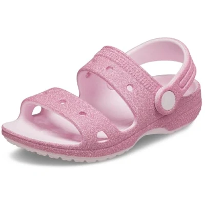 Image of Crocs Unisex Child Classic Sandals, Pink Milk, 5 UK