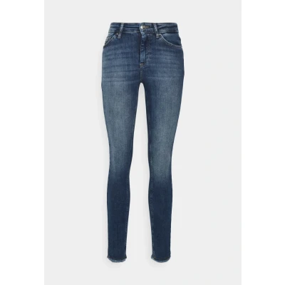 Image of ONLY Onlblush MID Ankraw Jeans Skinny Fit, Women&#039;s, Size: XLx32, Medium blue denim