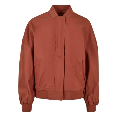 Image of Urban Classics Bomber Jacket, Women&#039;s, Size: Large, Terracotta