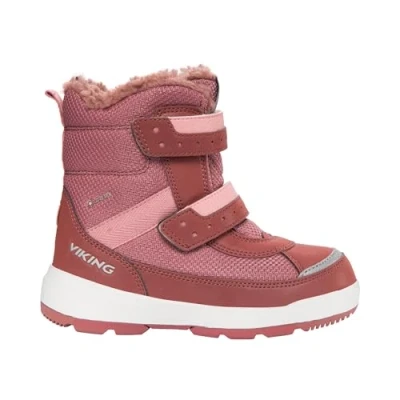 Image of Viking PLAY Reflex WARM GTX Winter boots for kids, Size: 8.5K, Pink/light pink Textile/synthetics