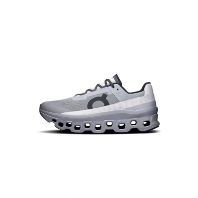 Image of On Cloudmonster Road running shoes Alloy silver, Men&#039;s, Size: 8, silver Polyester