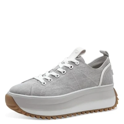 Image of Tamaris Trainers, Women&#039;s, Size: 5, Light grey Synthetics/textile