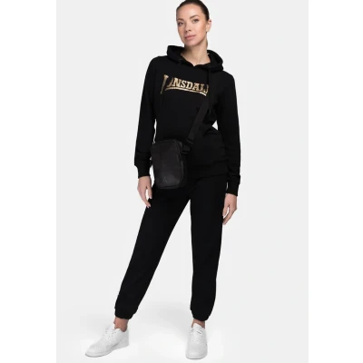 Image of Lonsdale Women&#039;s Beauly Hooded Sweatshirt, Black/Gold, M