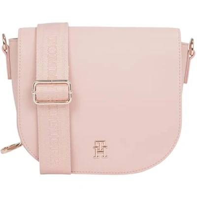 Image of Tommy Hilfiger Logotape Saddle BAG Across body bag, Women&#039;s, Size: One Size, Pink